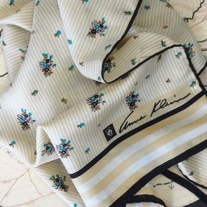 3/$50! Anne Klein Adorable Cream Floral Silk Scarf
